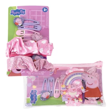Peppa malac Rainbow hajcsat, hajgumi szett