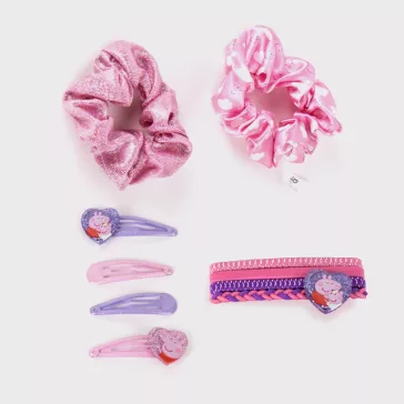 Peppa malac Rainbow hajcsat, hajgumi szett