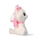 Disney Marie White 3D plüss figura akasztóval, táskadísz 13 cm Disney Marie White 3D plüss figura akasztóval, táskadísz 13 cm