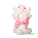 Disney Marie White 3D plüss figura akasztóval, táskadísz 13 cm Disney Marie White 3D plüss figura akasztóval, táskadísz 13 cm