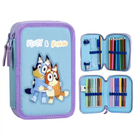 Bluey Bingo tolltartó töltött 2 emeletes Bluey Bingo tolltartó töltött 2 emeletes