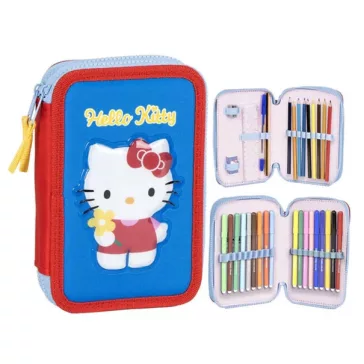 Hello Kitty Blue tolltartó töltött 2 emeletes