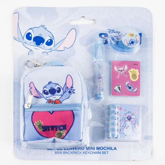 Disney Lilo és Stitch, A csillagkutya Ananas mini táska kulcstartó szett