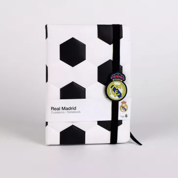 Real Madrid Ball párnázott notesz, vonalas jegyzetfüzet