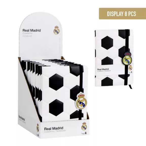 Real Madrid Ball párnázott notesz, vonalas jegyzetfüzet