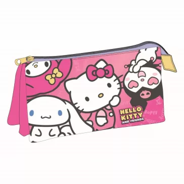 Hello Kitty Kawaii Cuties 3 rekeszes tolltartó 23 cm