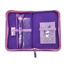 Hello Kitty Kuromi Purple plüss tolltartó töltött 2 emeletes Hello Kitty Kuromi Purple plüss tolltartó töltött 2 emeletes