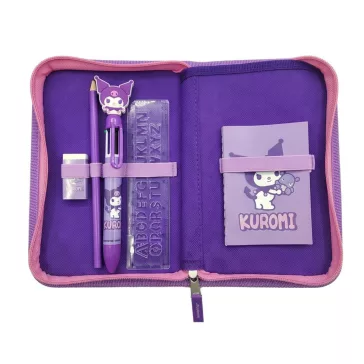   Hello Kitty Kuromi Purple plüss tolltartó töltött 2 emeletes