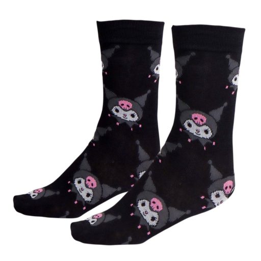 Hello Kitty Kuromi Black felnőtt hosszú szárú zokni 36/43