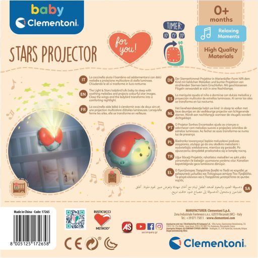 Katicabogár Stars éjszakai fény, kivetítő Clementoni