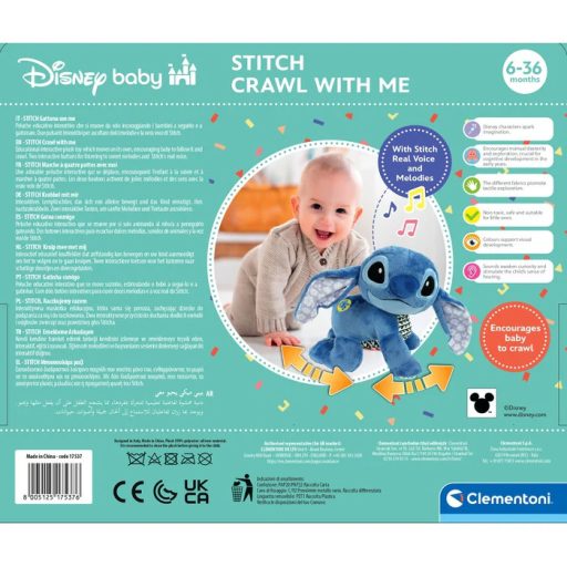 Disney Lilo és Stitch, A csillagkutya Cute interaktív mászó plüss figura Clementoni
