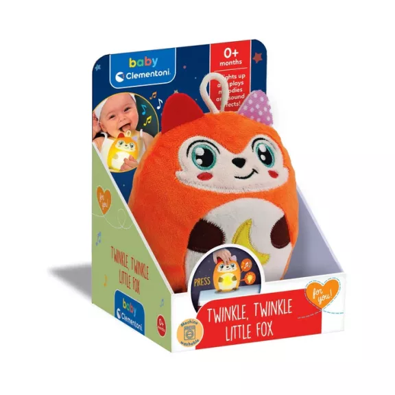 Róka Twinkle Twinkle éjszakai fény és játék Clementoni
