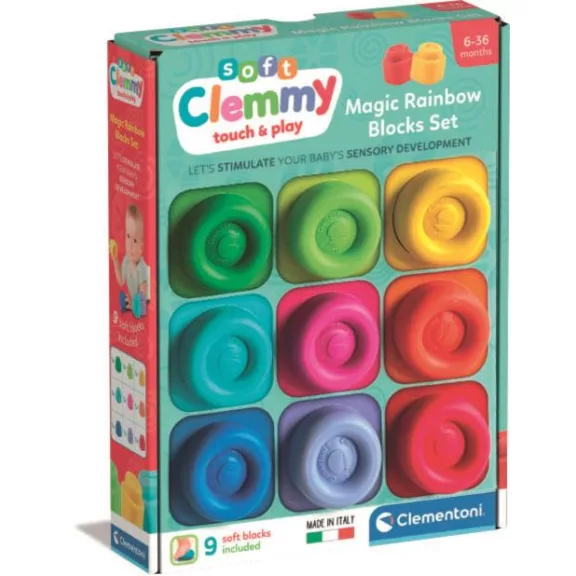 Színes Clemmy puha építőkocka szett 9 db-os Clementoni Színes Clemmy puha építőkocka szett 9 db-os Clementoni