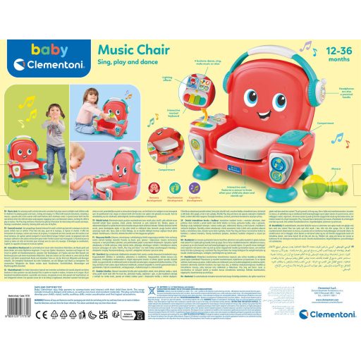 Készségfejlesztő Smile zenélő fotel Clementoni