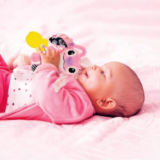 Disney Lilo és Stitch, A csillagkutya Angel plüss figura és rágóka Clementoni