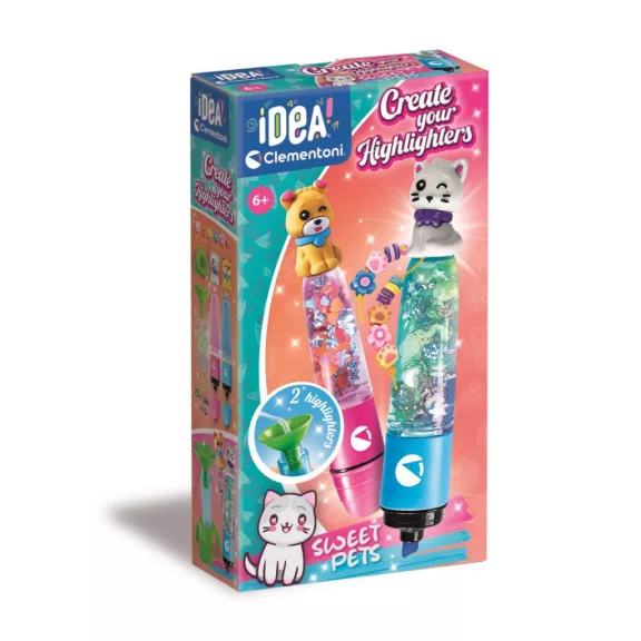 Színes Sweet Pets szövegkiemelő készítő készlet Clementoni Színes Sweet Pets szövegkiemelő készítő készlet Clementoni