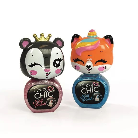 Crazy Chic Lovely Tigers csillámos körömlakk szett Clementoni