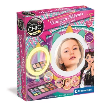 Crazy Chic Unicorn Tükrös szépség szett Clementoni