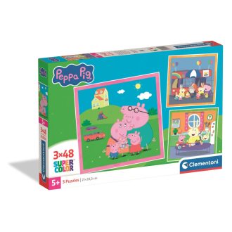 Peppa malac Family 3x48 db-os puzzle Clementoni