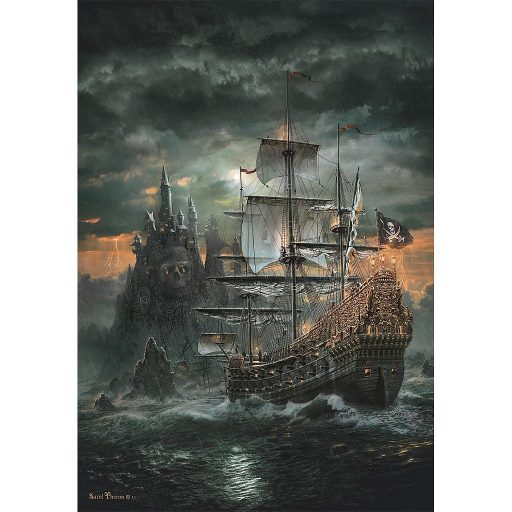 Kalózhajó Haunted Seas 1500 db-os Compact puzzle Clementoni