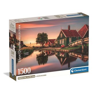 Hollandia Zaanse Schans 1500 db-os Compact puzzle Clementoni
