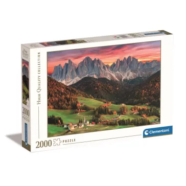 Alpesi völgy Val di Funes 2000 db-os puzzle Clementoni