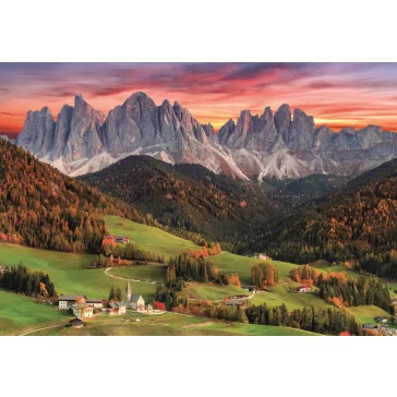 Alpesi völgy Val di Funes 2000 db-os puzzle Clementoni
