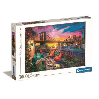 New York Balcony Sunset 3000 db-os puzzle Clementoni
