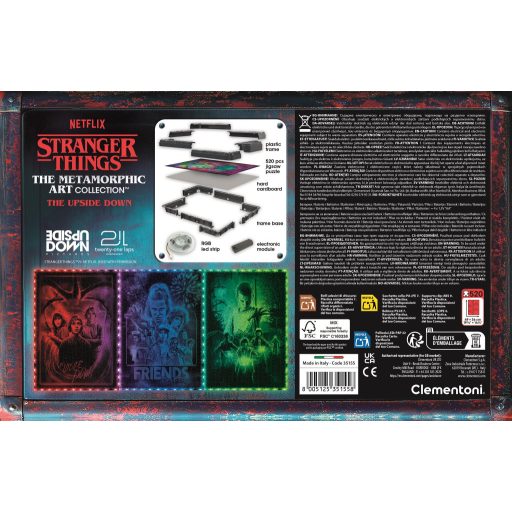 Stranger Things Upside Down 520 db-os puzzle LED-es keretben Clementoni