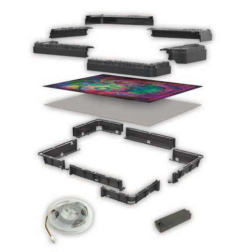 Stranger Things Upside Down 520 db-os puzzle LED-es keretben Clementoni