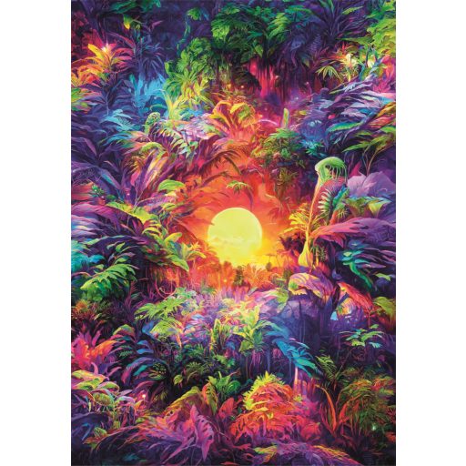 Színes dzsungel Psychedelic 500 db-os Compact puzzle Clementoni