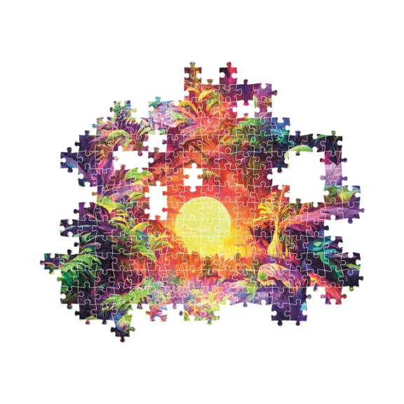 Színes dzsungel Psychedelic 500 db-os Compact puzzle Clementoni