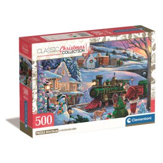 Karácsonyi Train 500 db-os Compact puzzle Clementoni
