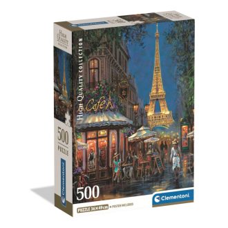   Párizs Night at Eiffel Café 500 db-os Compact puzzle Clementoni