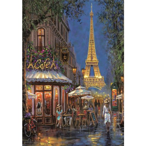 Párizs Night at Eiffel Café 500 db-os Compact puzzle Clementoni