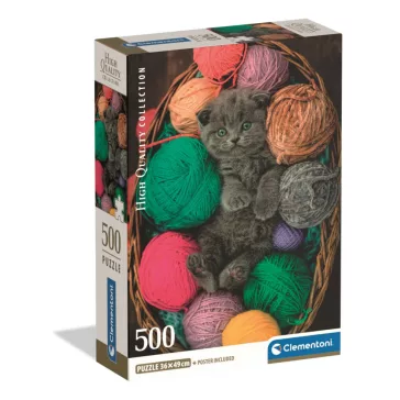Cicás Fluffy 500 db-os Compact puzzle Clementoni