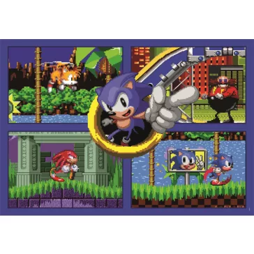   Sonic a sündisznó 64 Bit Fast 500 db-os Cube puzzle Clementoni