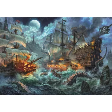 Kalózhajó Pirate Battle 6000 db-os puzzle Clementoni