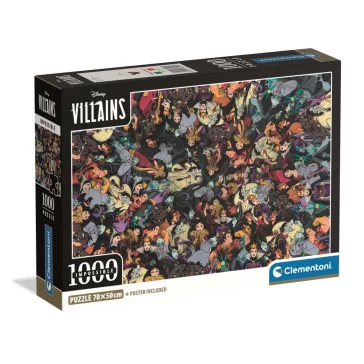   Disney Gonoszok Faces of Darkness 1000 db-os puzzle Clementoni