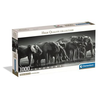   Elefánt Herd of Giants 1000 db-os panoráma Compact puzzle Clementoni