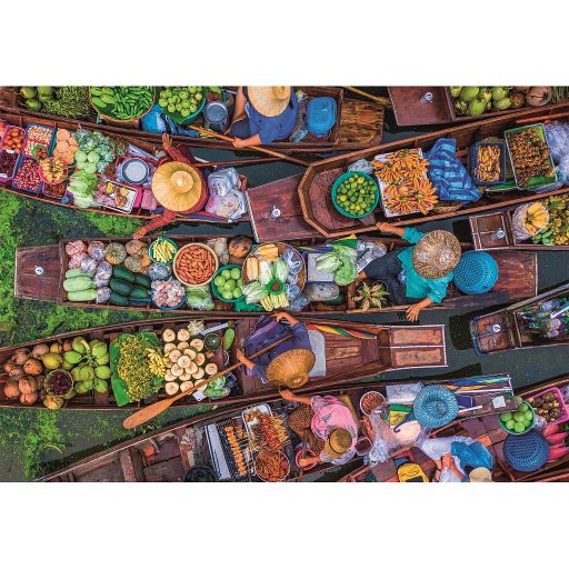 Thaiföld Floating Market 1000 db-os Compact puzzle Clementoni