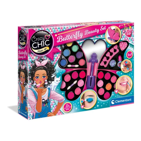 Crazy Chic Butterfly szépségápoló készlet Clementoni Crazy Chic Butterfly szépségápoló készlet Clementoni