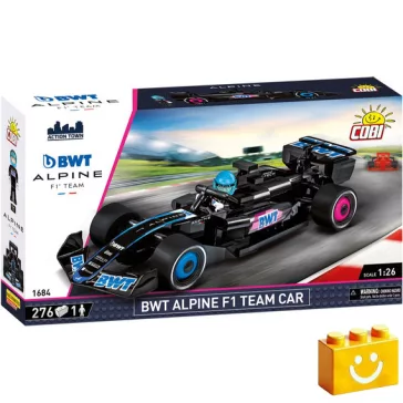  COBI 1684 – BWT Alpine F1 Team versenyautó építőjáték – 100% kompatibilis minden más kedvelt márkával