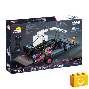   COBI 1685 - BWT Alpine F1 Pit Stop - Forma-1 boxkiállás játékszett - 100% kompatibilis minden más kedvelt márkával