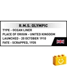 COBI 1687 - R.M.S. Olympic (1911) - történelmi óceánjáró - 100% kompatibilis minden más kedvelt márkával COBI 1687 - R.M.S. Olympic (1911) - történelmi óceánjáró - 100% kompatibilis minden más kedvelt márkával