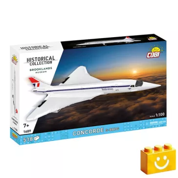   COBI 1689 - Concorde G-BBDG szuperszonikus utasszállító repülőgép - 100% kompatibilis minden más kedvelt márkával
