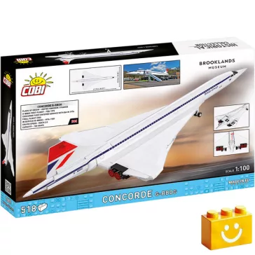   COBI 1689 - Concorde G-BBDG szuperszonikus utasszállító repülőgép - 100% kompatibilis minden más kedvelt márkával