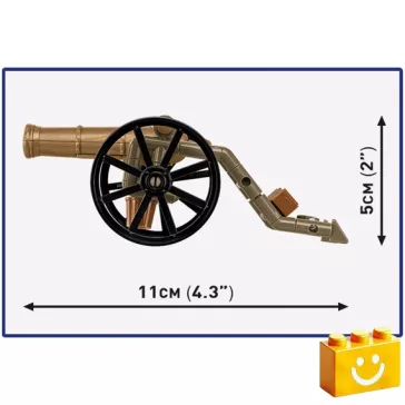   COBI 20093 - Napóleon francia tüzérségi ágyúja és minifigura – 100% kompatibilis minden más kedvelt márkával