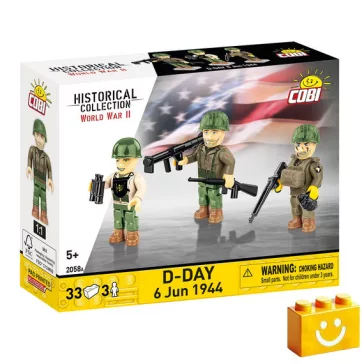   COBI 2058 - D-nap 1944. június 6. Figurakészlet  építőjáték – 100% kompatibilis minden más kedvelt márkával