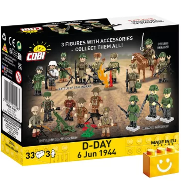   COBI 2058 - D-nap 1944. június 6. Figurakészlet  építőjáték – 100% kompatibilis minden más kedvelt márkával